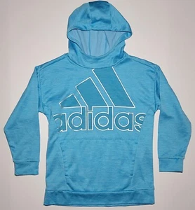 Adidas Boys Youth Light Blue Pullover Hooded Sweatshirt Size Medium 10/12 - Picture 1 of 15