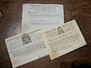 RELIGION lot de 3 diplomes religieux du 18em siecle - Imagen 1 de 3