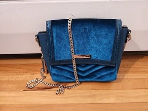 Dune London Damen türkis blau Crossbody Abendtasche Handtasche Filz - Bild 1 von 10
