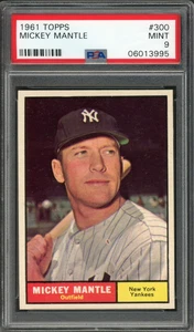 1961 Topps #300 Mickey Mantle PSA 9