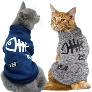 Cat Clothing Winter Dog Clothes Hoodies Kitten Kitty Outfits Cat Coats Jacket - Picture 1 of 14