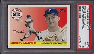 2008 Topps Mantle Home Run History 503 Mickey Mantle PSA 9 Mint Yankees - Picture 1 of 1