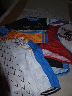 骑自行车比赛赞助商球衣 3 男式尺寸 M&L Birkebeiner Backroads Israeli Genesis — 第 1/4 张图片