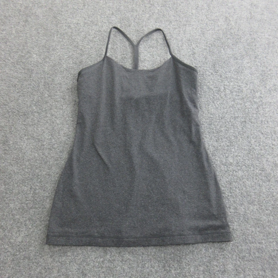 Camiseta sin mangas Lululemon Power Y para mujer 6 gris sujetador incorporado yoga camisola atlética Foto 1 de 4