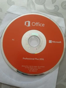 Microsoft Office Professionnel Plus 2016 DVD + clé de licence bon état disque - Photo 1/4