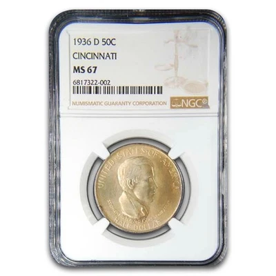 1936-D Cincinnati Half Dollar MS-67 NGC - Image 1 of 3