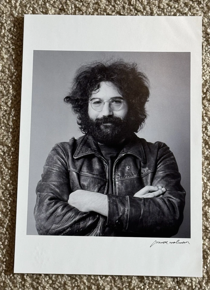 Baron Wolman Signed Jerry Garcia Photograph Art Print Poster Grateful Dead Photo - Image 1 of 4