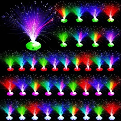 Retisee Fiber Optic Lamp Multicolor Lights Battery Powered Mood Light Home Decor - Image 1 of 4