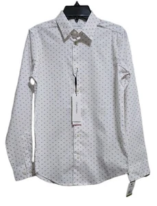 Calvin Klein Boys' Long Sleeve Slim Fit Stretch Button Up Dress Shirt Size 14 - Picture 1 of 9