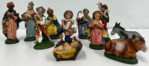 11 X VINTAGE ITALIENISCHE WEIHNACHTSKRIPPENSTÜCKE AUS KUNSTSTOFF - Bild 1 von 13