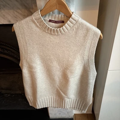 Comptoir Des Cotonniers Pure Wool Grey Crew Neck Tank - Size S - Image 1 of 4