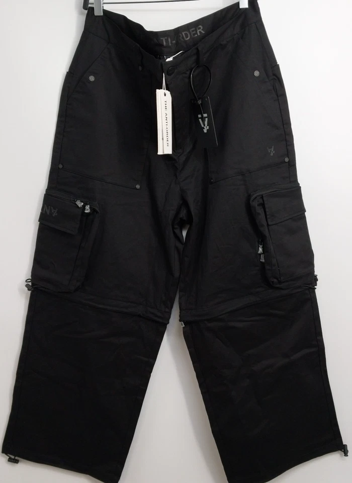 Negro Cargo PARA HOMBRES TALLA 36 SUPER HOLGADO CARGO QUE TIENE PIERNAS CON CREMALLERA NUEVO CON ETIQUETAS Foto 1 de 4