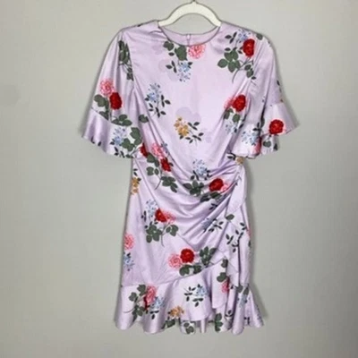 Keepsake the Label Pretty One Mini Dress Floral Ruffle Short Sleeves Womens S - Image 1 of 4