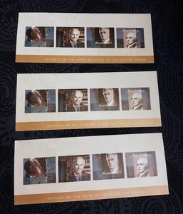 Scott #4422 44 Cent Justices of the Supreme Court Sheets, Lot of 3 - Bild 1 von 1