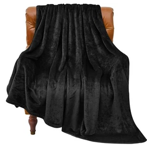 50 x 60 Plush Fleece Throw Blanket Warm Super Soft Flannel Sofa Bed Blankets - Picture 1 of 9