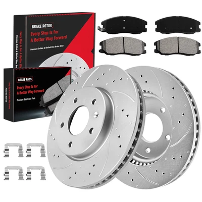 Front Drilled Rotors Brake Pads for 2007-2009 Chevrolet Equinox Pontiac Torrent Foto 1 de 4