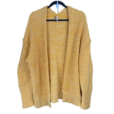 FREE PEOPLE XS High Hopes Cardigan Oversized Cozy Chunky Open Front Marmalade - Image 1 of 4