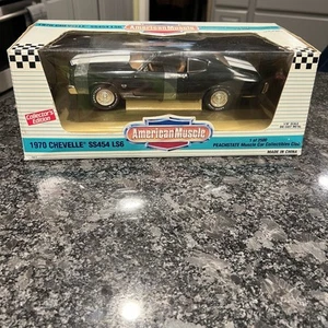 PeachState 1:18 Ertl American Muscle 1970 Chevelle SS454 LS6 Dk Green #7017 - Picture 1 of 14