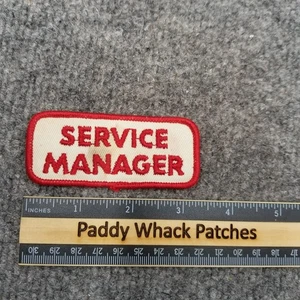 Vintage Service Manager Patch Work Uniform Shop Garage Car Auto Mechanic 70s 80s - Picture 1 of 2