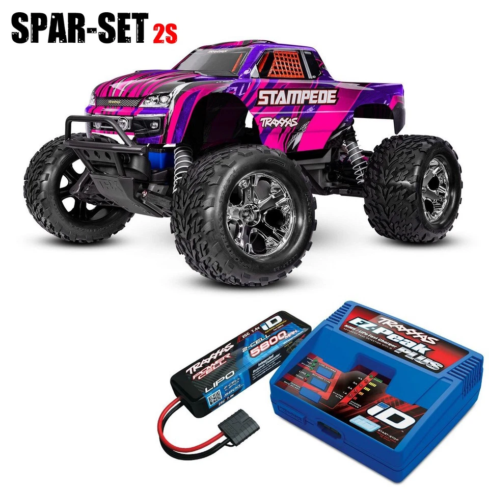 Traxxas 36254-8 Stampede 1:10 2WD Monster-Truck RTR Clipless 2S Spar-Set pink - Bild 1 von 1