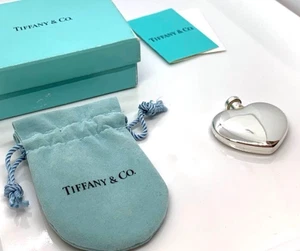 Vintage Tiffany & Co. astuccio profumo bottiglia cuore argento sterling 925 con scatola JP - Foto 1 di 12