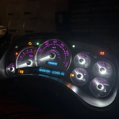 03-05 Chevy/GM Cluster Purple Numbers With White Glow Needles - Image 1 of 4