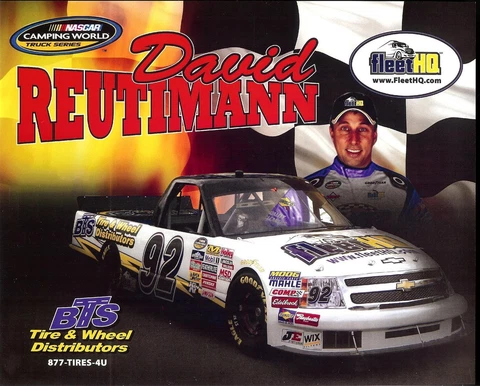 2012 DAVID REUTIMANN "FLEET HQ" #92 NASCAR CAMPING WORLD TRUCK SERIES POSTCARD Cover