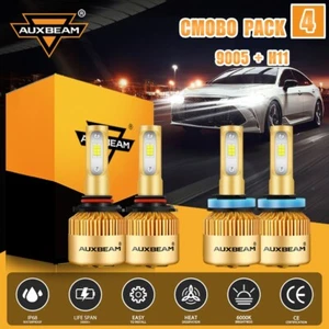 AUXBEAM S3 9005 H11 LED Headlights for Chevy Silverado / GMC Sierra 1500 2500 HD - Picture 1 of 12