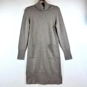 Athleta leichtes hellbraunes Pulloverkleid Damen Größe XS Wolle Kaschmir schick minimal - Bild 1 von 12