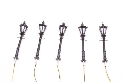 5 x Gaslaterne Straßenlaterne Spur N mit 3V LED warmweiß ca. 4cm bahnwaren - Bild 1 von 4