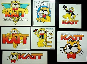 SEVEN 1996 OKLAHOMA CITY OK RADIO STATION KATT PURE ROCK 100.5 FM DECALS-E17F-B - Picture 1 of 5