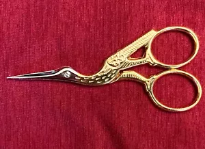 Gingher Gold Stork Embroidery Scissors (Italy) (FREE SHIPPING) - Picture 1 of 2