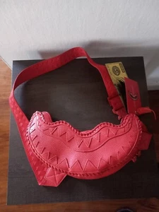 Sprayground Limited Edition Red Riviera SharkMouth Crossbody Waist Bag Purse New - Picture 1 of 13