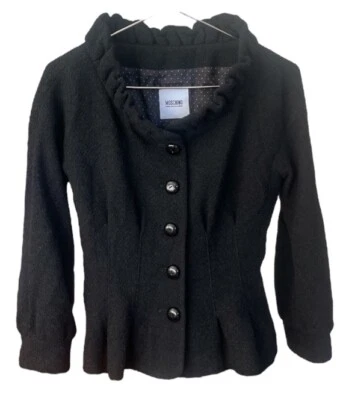 Moschino Cheap and Chic Women Vintage Black Wool Blazer Jacket size US4 IT38 - Image 1 of 4