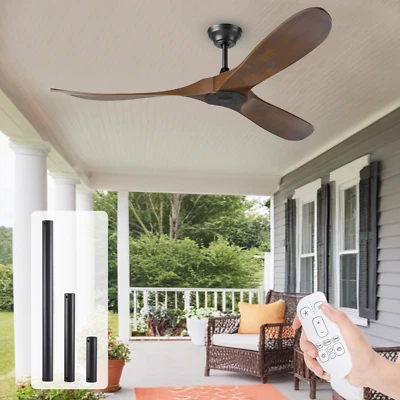 52/60/70inch Modern Ceiling Fan with Remote 3 Wood Blades Quiet DC Motor 6 Speed - Image 1 of 4