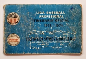 VINTAGE ITINERARY / 1973-74 SEASON / PUERTO RICO BASEBALL WINTER LEAGUE - Picture 1 of 5