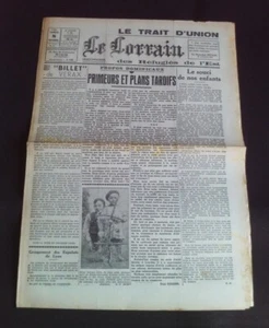 Le trait d'union des réfugiés de l'Est - Le lorrain - N°38 8 Novembre 1941 - Imagen 1 de 1