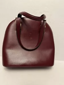 Bordeaux Leather - Dome Satchel -  Cartier Paris - Picture 1 of 16