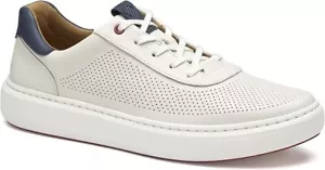 Johnston & Murphy Men's Anders Perforated U-Throat Shoe In White- New in Box - Picture 1 of 4