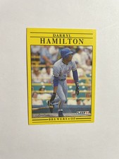 1991 Fleer Baseball Card #585 Darryl Hamilton Milwaukee Brewers