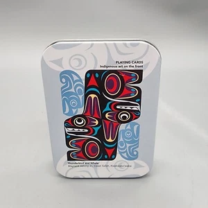 Native Northwest Playing Cards Tin Thunderbird & Whale Indigenous Art - Foto 1 di 6