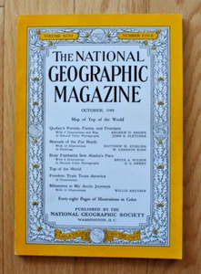 National Geographic octubre 1949; Quebec; Fairbanks; Tren de la Libertad; Nómadas - Imagen 1 de 24