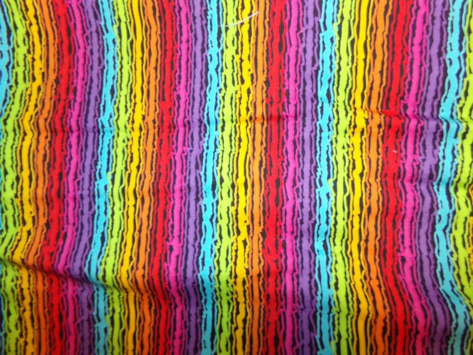 STRIPES colorful variety zig zag Cotton quilt FABRIC U-Pick SEE INFO 1/2 yd BTHY - Image 1 of 1