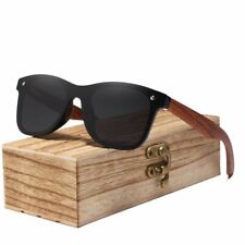 Wooden Polarized Sunglasses UV400 Fashion Sun Glasses Unisex Mirrored Square New