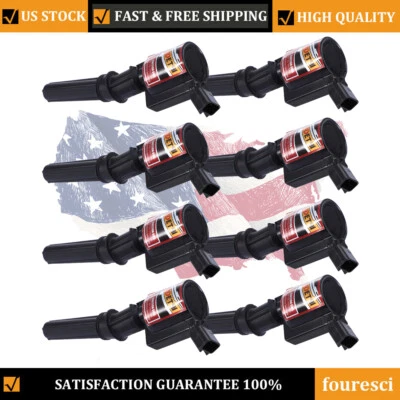 Paquete de 8 bobinas de encendido curvas DG508 para Ford 4,6 L V8 Crown Victoria Foto 1 de 4