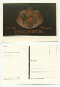 17081 - Posthausschild Mecklenburg, um 1850 - alte Ansichtskarte - Bild 1 von 1