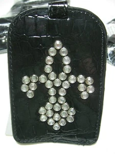 Fleur de Lis  Luggage ID Tag Card color choice Suitcase Carry-On FREE Ship - Picture 1 of 4