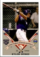 2007 Honolulu Sharks #8 Kyler Burke Chattanooga Tennessee TN Baseball Card