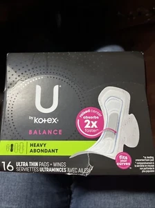 U Balance by KOTEX - schwere - ultradünne Pads mit Flügeln - 16 ct - Bild 1 von 4