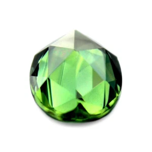 Zertifizierter natürlicher grüner Saphir 0,64ct VVS Clarity Rosenschnitt Oval 6x4,5 mm - Bild 1 von 2